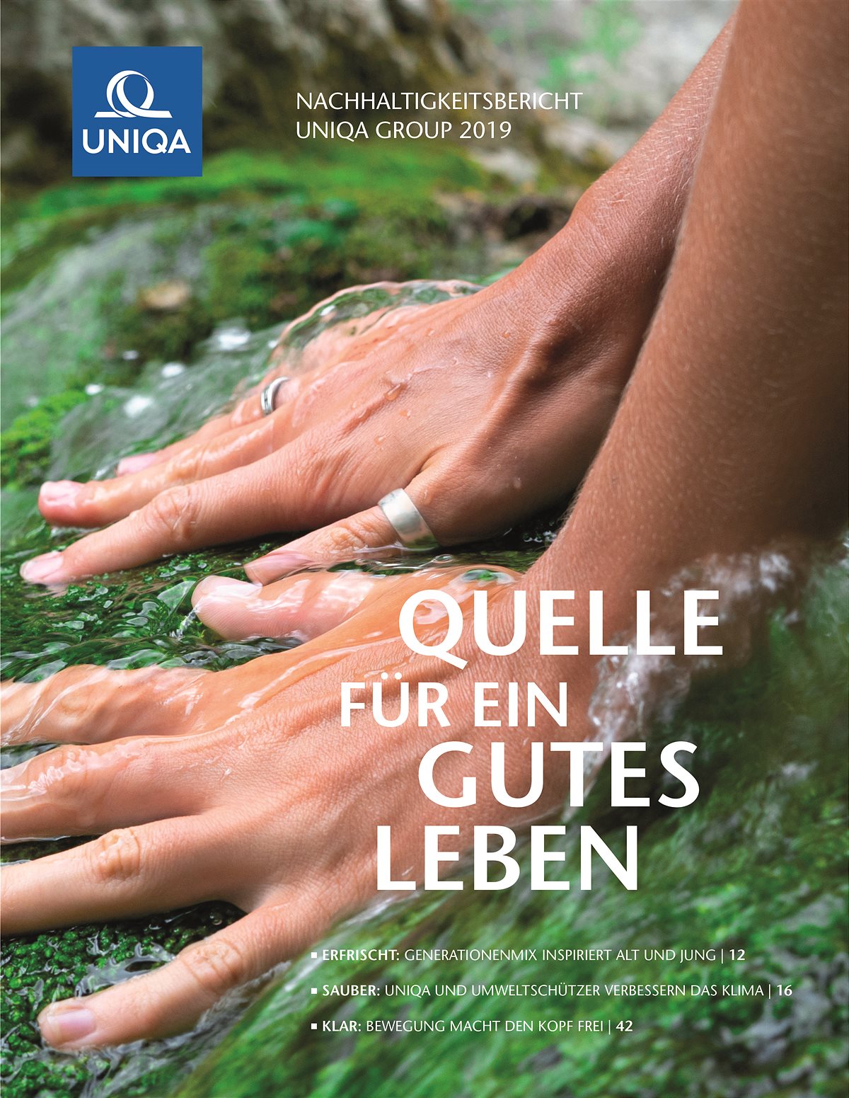 Cover UNIQA Nachhaltigkeitsbericht 2019